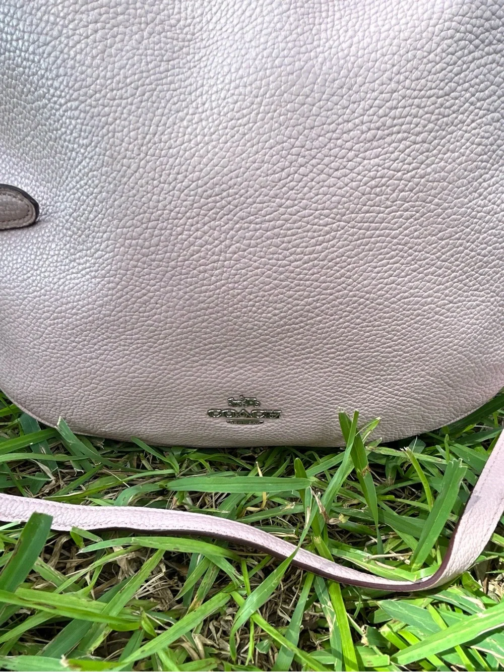 Coach Pebbled Sutton Leather Hobo Bag - Light Pink